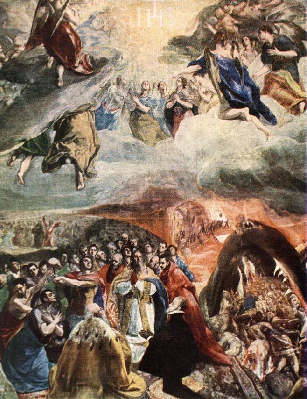 GRECO, El Adoration of the Name of Jesus (Dream of Philip II) dfh